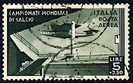 5+2.50 lire air mail